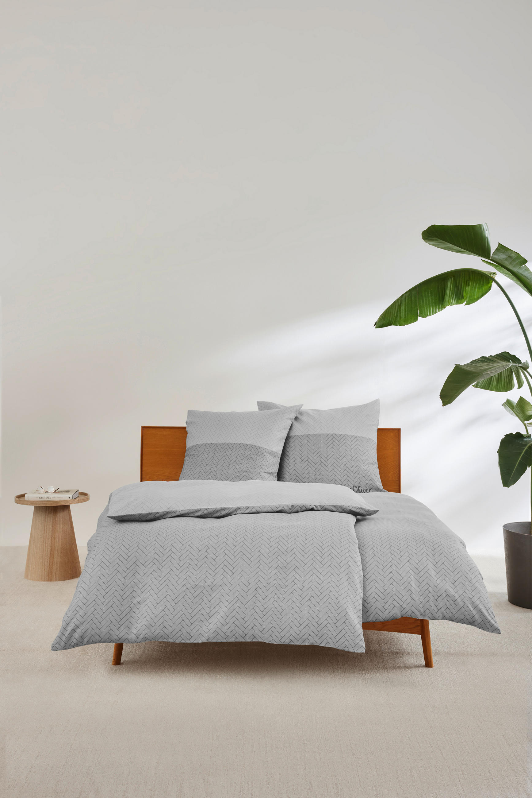 BETTWÄSCHE Makosatin 135/200 cm  - Grau, Basics, Textil (135/200cm) - S. Oliver