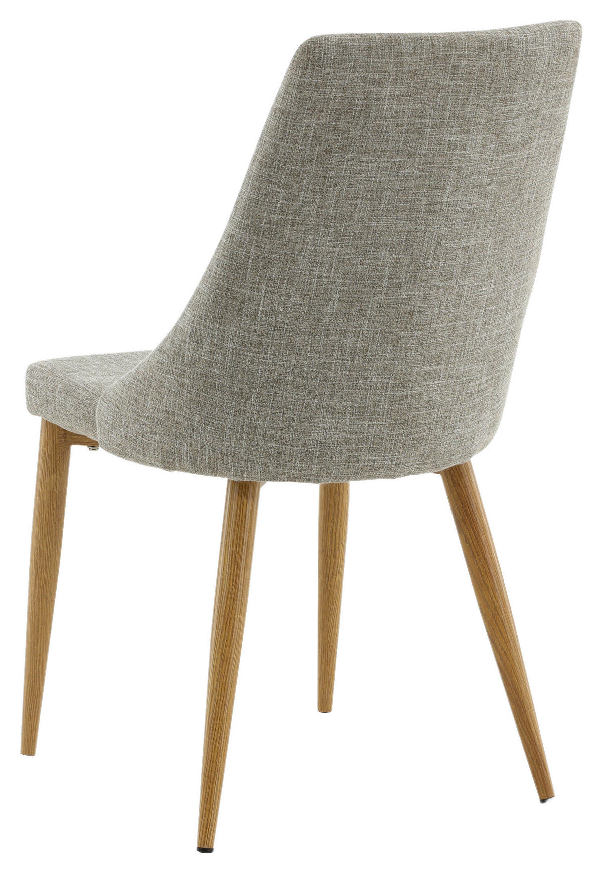 STUHL-SET 2 Stück  in Stahl Textilgeflecht  - Beige/Hellgrau, Design, Textil/Metall (46.5/91/63cm) - Livetastic