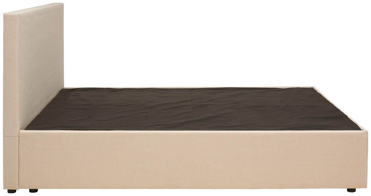 BOX KREVET    160/200 cm  - boje pijeska/crna, Basics, tekstil/drvo (160/200cm) - P & B
