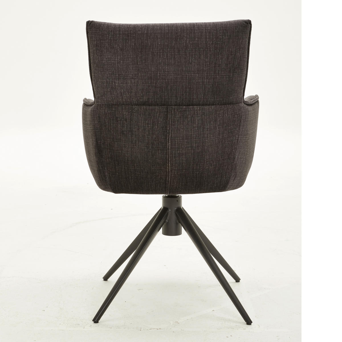ARMLEHNSTUHL  in Eisen Velours  - Anthrazit/Schwarz, Design, Textil/Metall (58/91/62cm) - Dieter Knoll