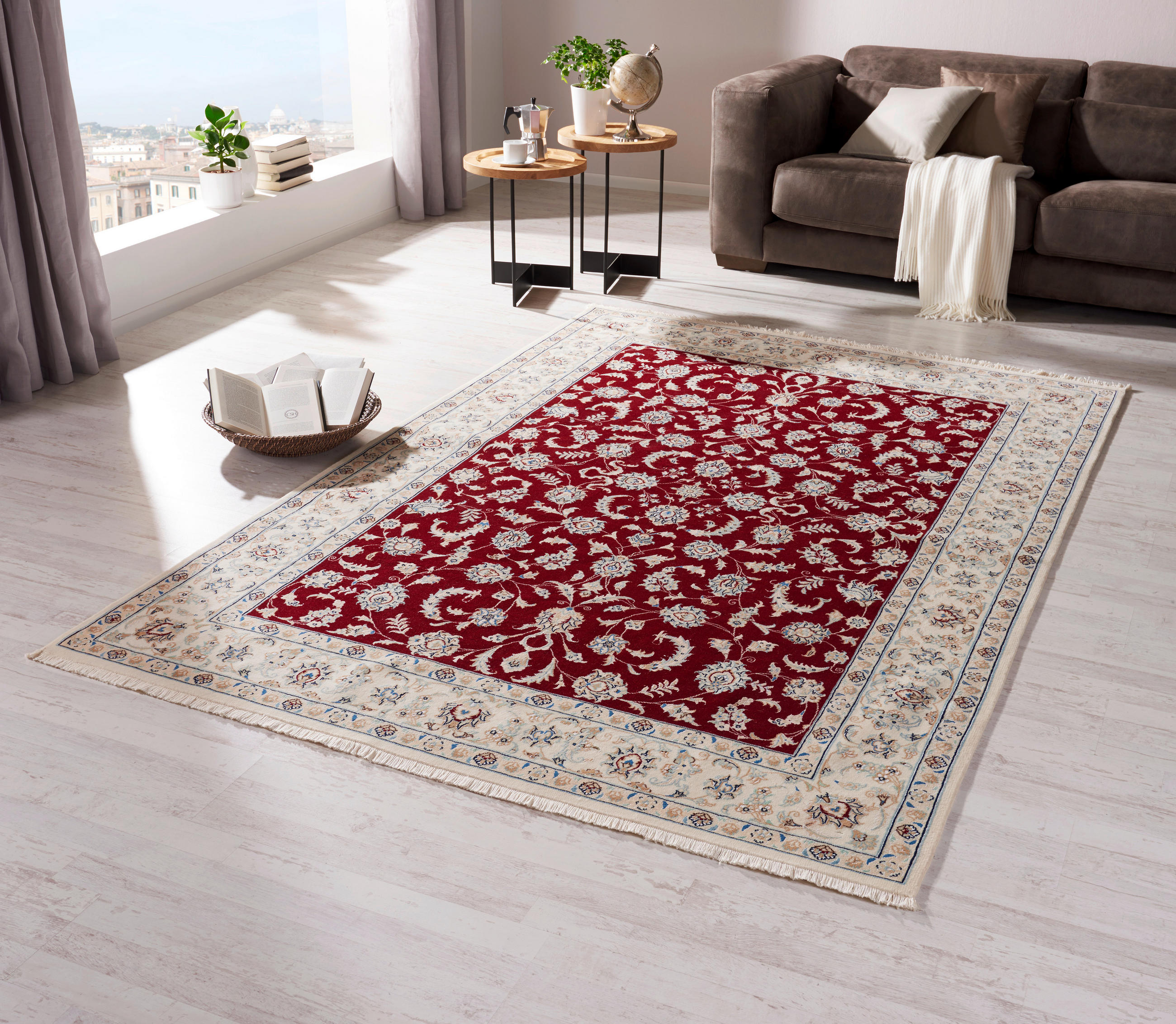 ORIENTALSKA PREPROGA NAIN  80/200 cm   rdeča  - rdeča, Konvencionalno, tekstil (80/200cm) - Cazaris