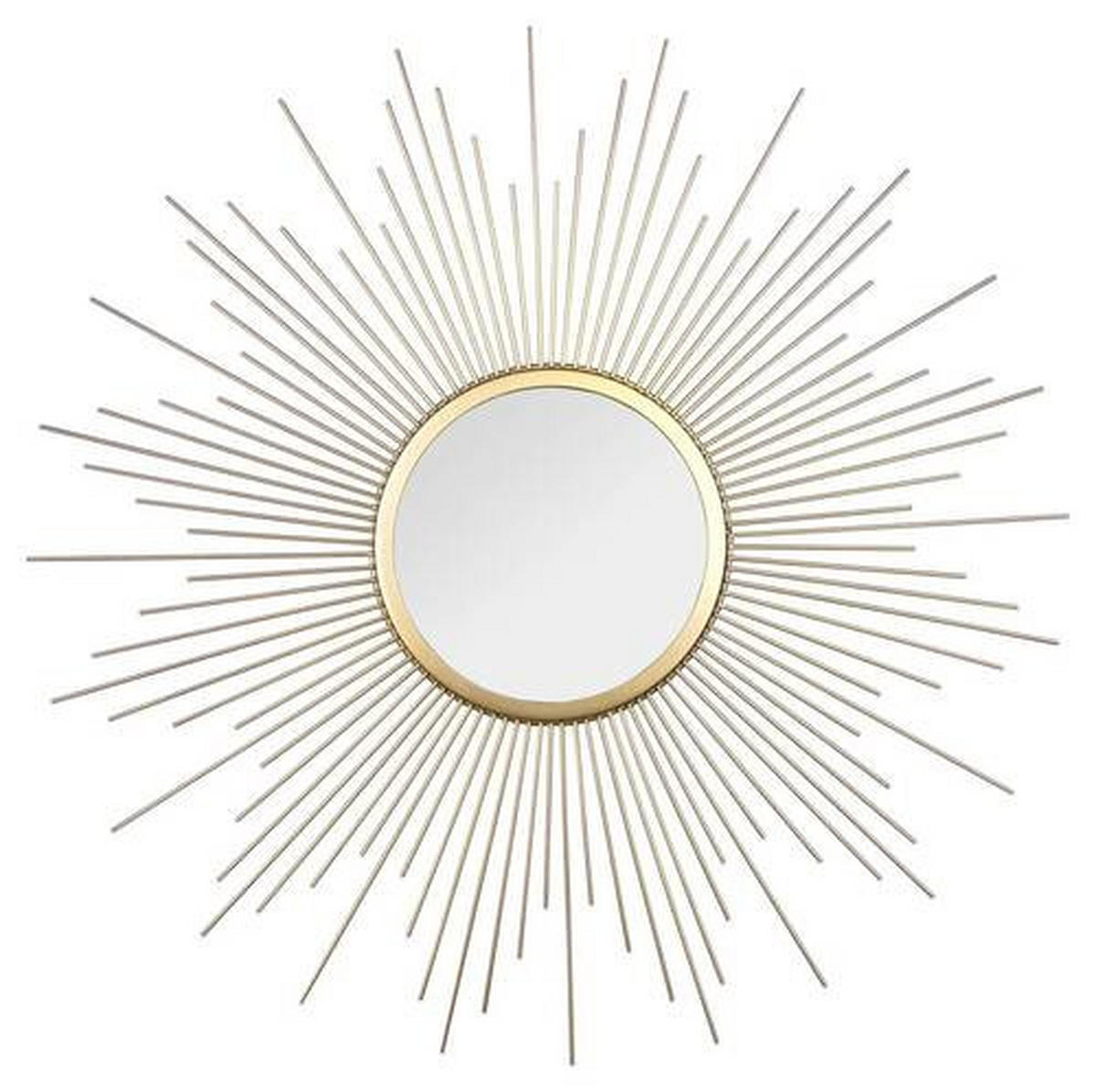 WANDSPIEGEL 60/60/1 cm    in rund  - Goldfarben, LIFESTYLE, Glas/Metall (60/60/1cm)