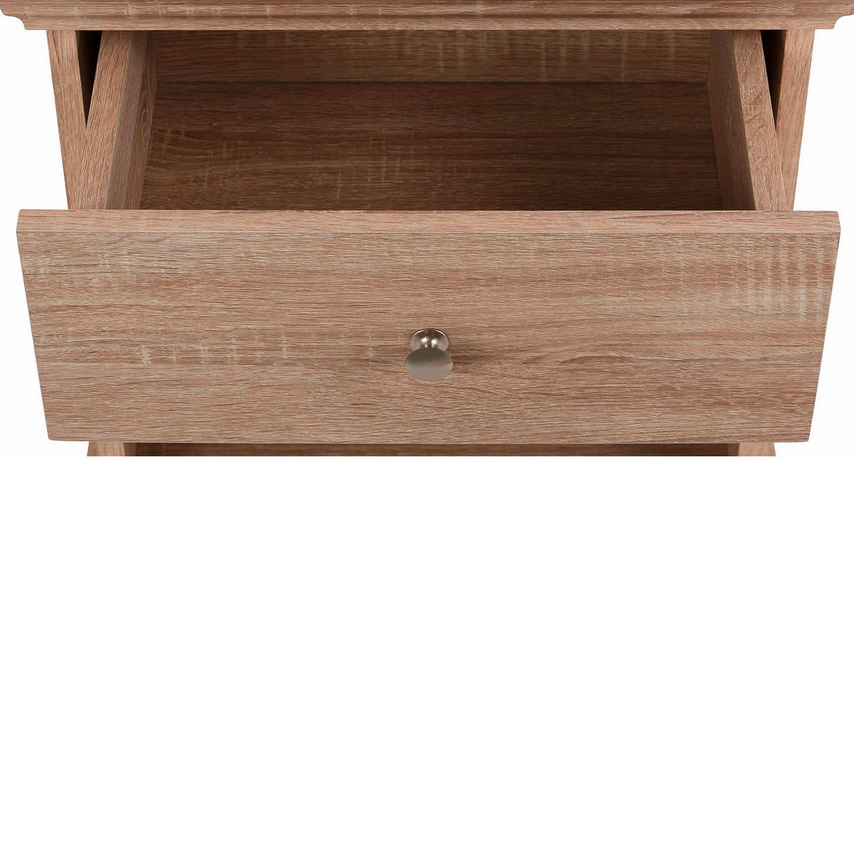 NACHTTISCH 45/50/35 cm  - Eichefarben/Silberfarben, Design, Holzwerkstoff/Metall (45/50/35cm) - MID.YOU