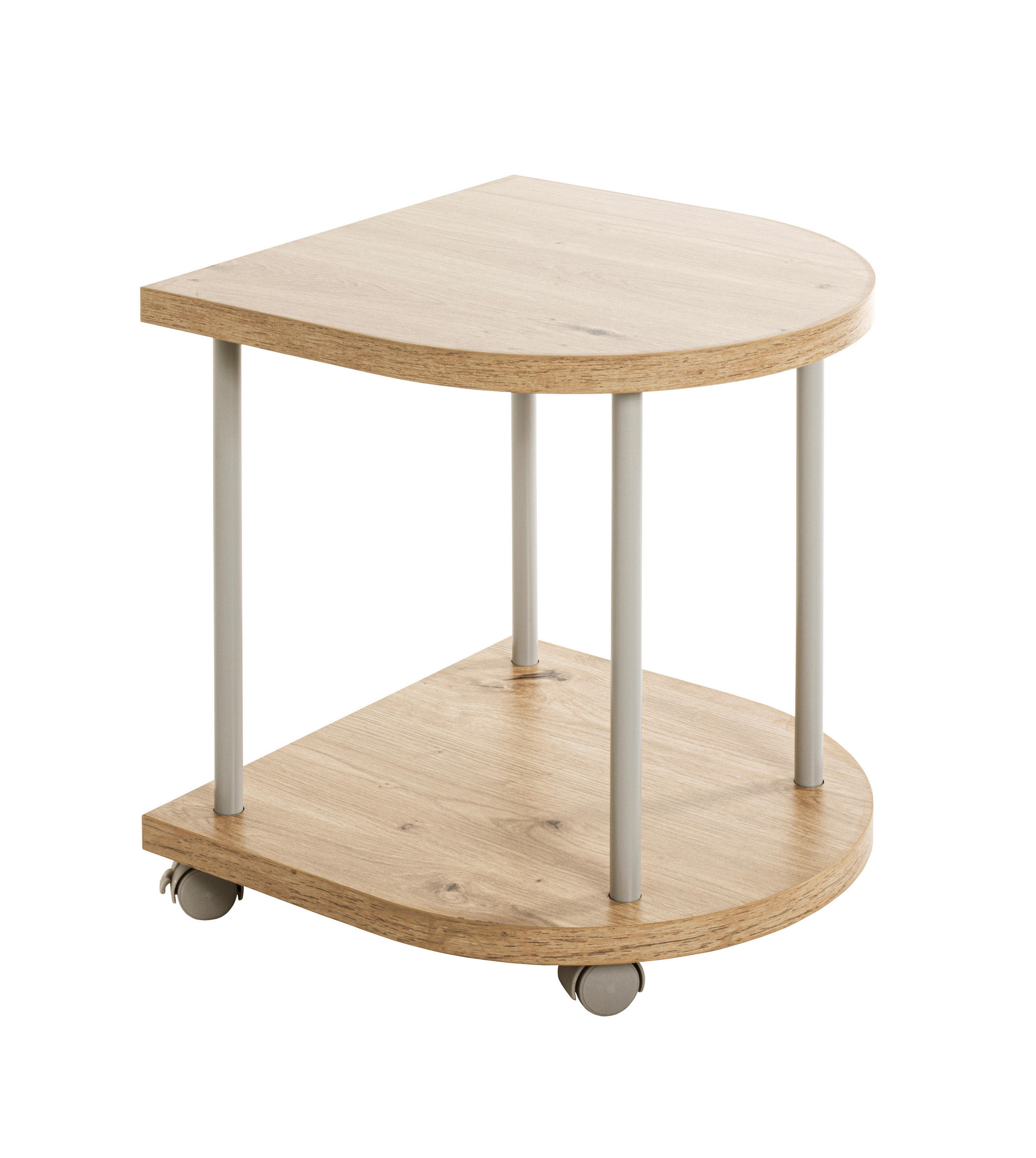 BEISTELLTISCH 40/40/45 cm Grau, Eichefarben  - Eichefarben/Grau, Trend, Holzwerkstoff/Metall (40/40/45cm)