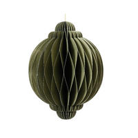 VÁNOČNÍ OZDOBA NA STROMEČEK - zelená, Basics, papír (11,00/11,00/15,00cm)