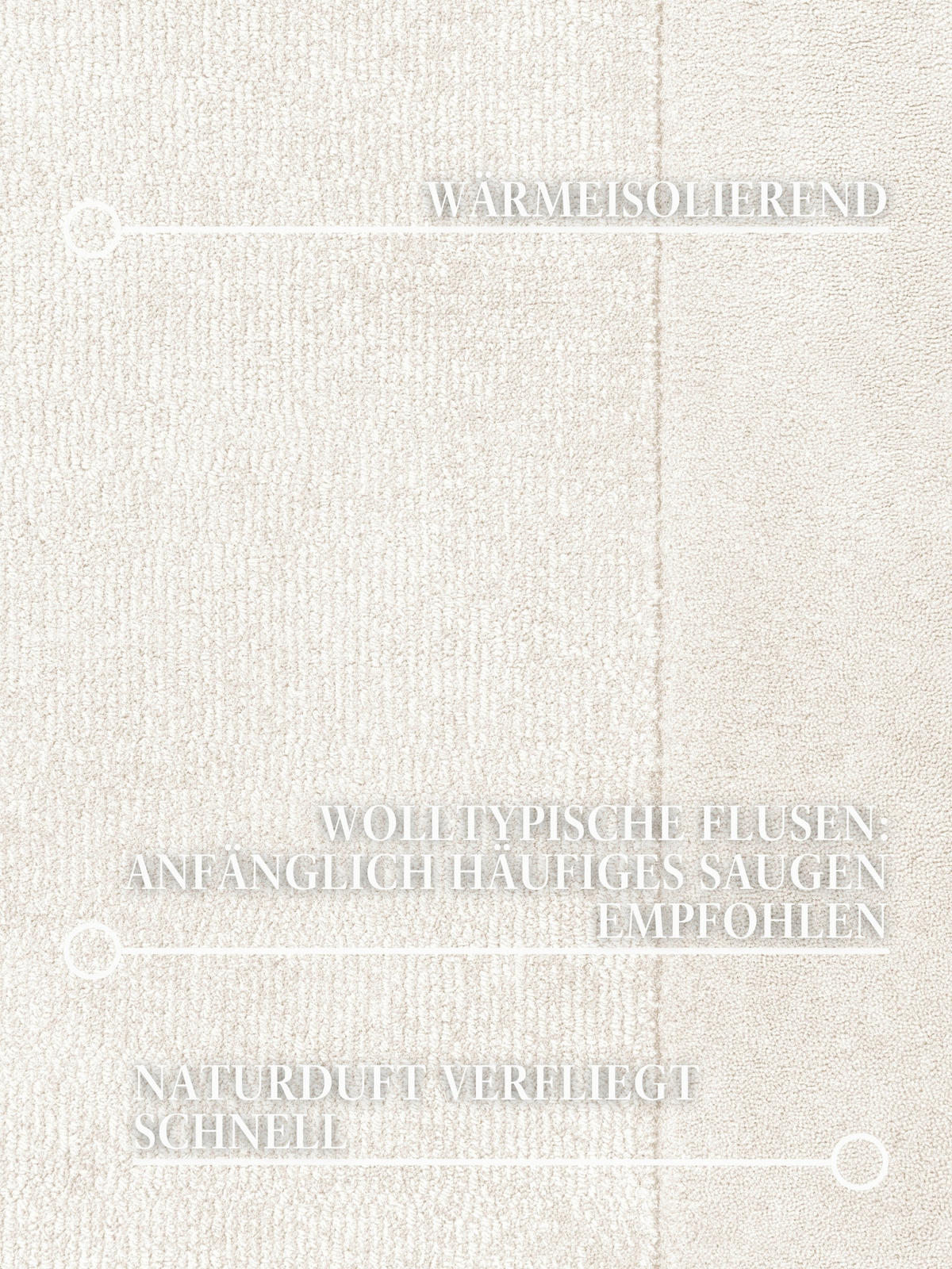 WOLLTEPPICH 80/150 cm Kollektion 1812 Creme rechteckig  - Creme, Basics, Textil (80/150cm) - Villeroy & Boch