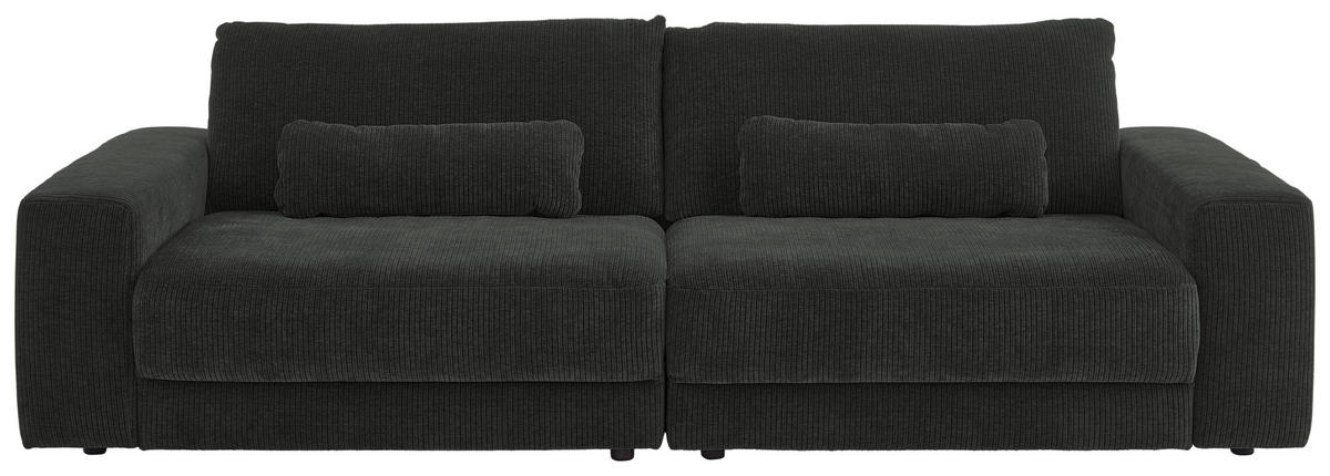 BIGSOFA in Chenille, Jacquard Anthrazit  - Anthrazit/Schwarz, Design, Kunststoff/Textil (270/83/125cm) - Niels Andersson