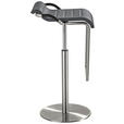 BARHOCKER in Metall, Kunststoff Chromfarben, Dunkelgrau  - Chromfarben/Dunkelgrau, Design, Kunststoff/Metall (47/70-97/42cm) - Novel