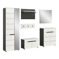 ELŐSZOBAFAL - fehér/szürke, Design, faalapú anyag (265/190/37cm) - Livetastic