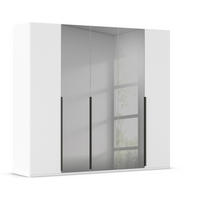 DREHTÜRENSCHRANK in Grau, Weiss  - Weiss/Graphitfarben, Trend, Glas/Holzwerkstoff (251/223/61cm) - Rauch Möbel