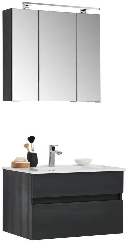 BAIE - alb/negru, Design, ceramică/material pe bază de lemn (72cm) - Novel
