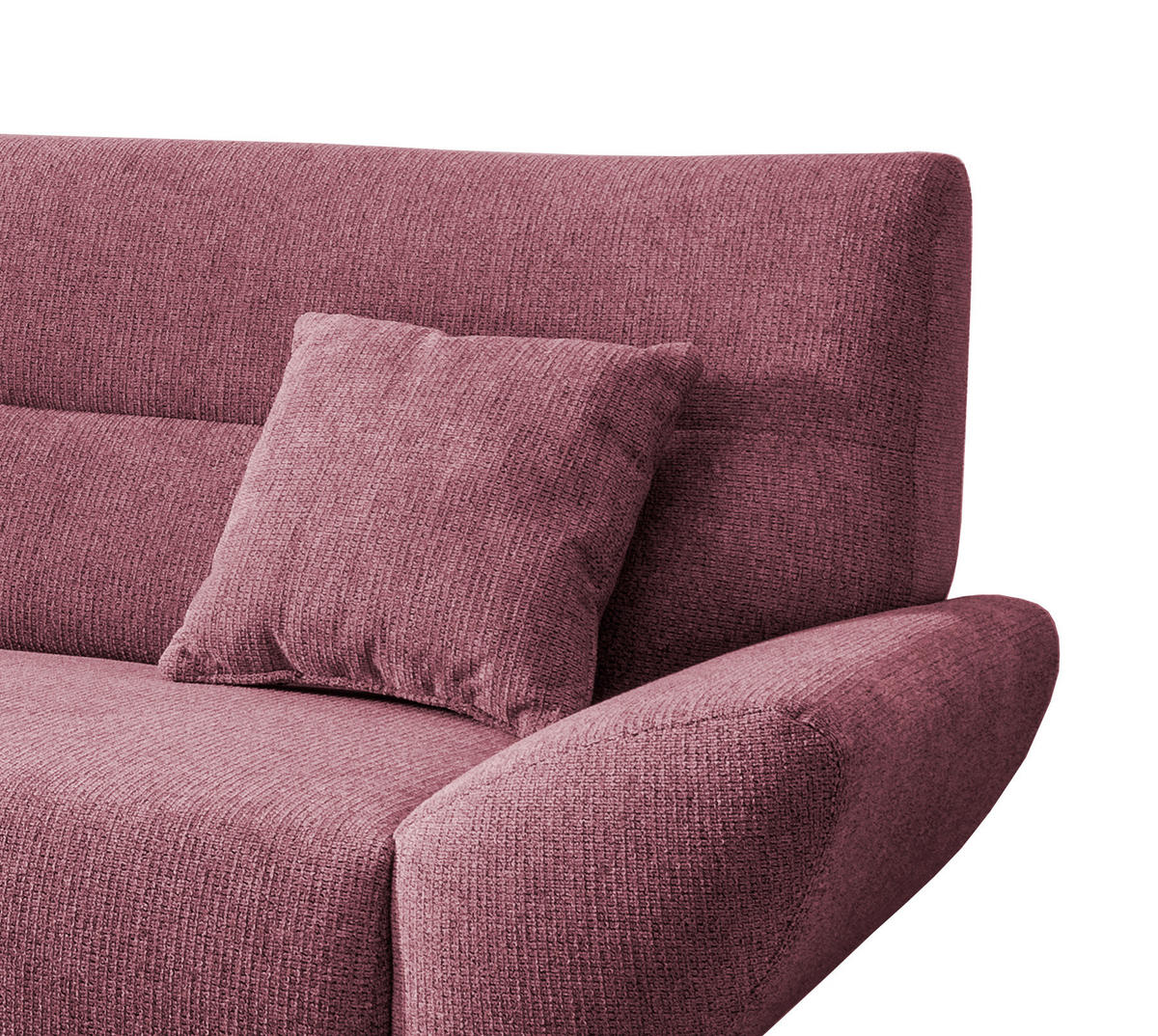 ECKSOFA in Chenille Brombeere  - Wildeiche/Brombeere, Modern, Holz/Textil (166/290cm) - MID.YOU