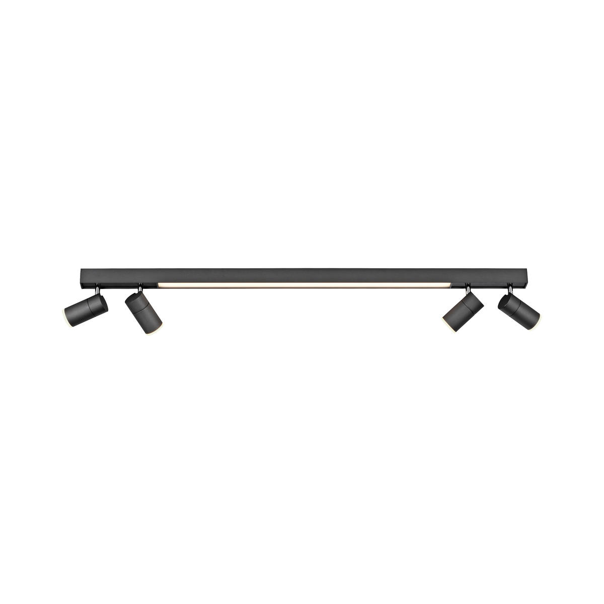 LED-DECKENLEUCHTE Pure-Lines 120/19/15 cm   - Schwarz, Design, Kunststoff/Metall (120/19/15cm) - Neuhaus PURE