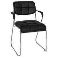 KONFERENČNI STOL tekstil črna  - barve kroma/črna, Basics, kovina/umetna masa (49/79/44cm) - MID.YOU