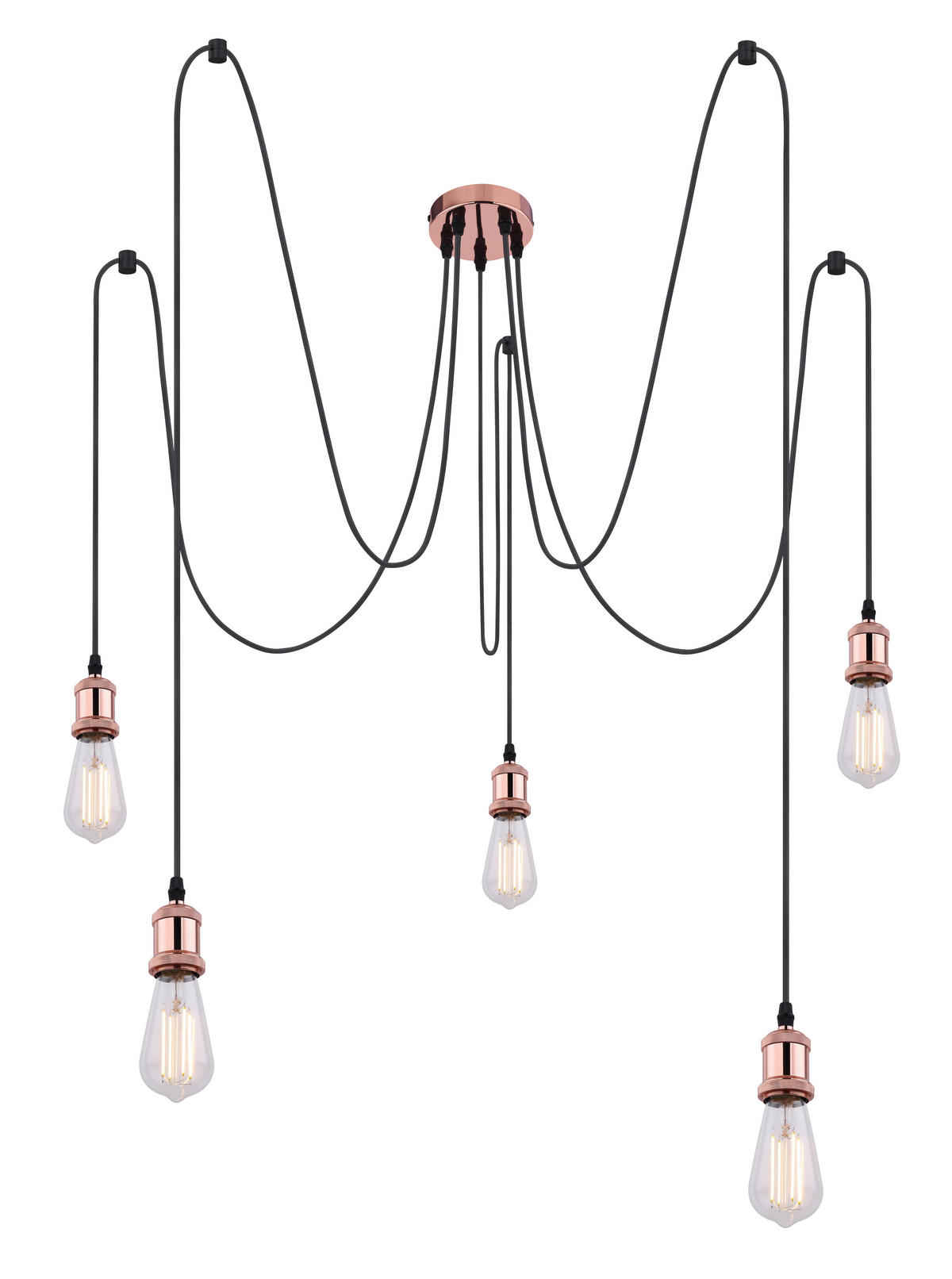 HÄNGLAMPA 11,7/200 cm  - kopparfärgad, Basics, metall/textil (11,7/200cm) - Globo