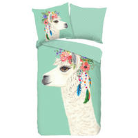 JUGENDBETTWÄSCHE Joey Renforcé 135/200 cm  - Mintgrün/Grün, Design, Textil (135/200cm)