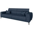 BIGSOFA Webstoff Dunkelblau  - Schwarz/Dunkelblau, KONVENTIONELL, Textil/Metall (280/80/110cm) - Carryhome