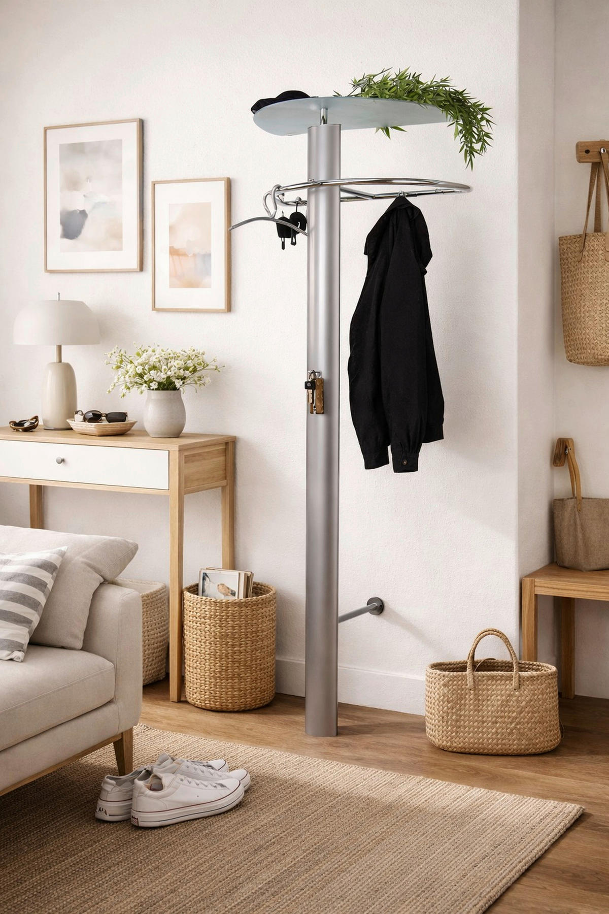 WANDGARDEROBE  in Alufarben  - Alufarben, Design, Glas/Metall (71/185/42cm) - MID.YOU