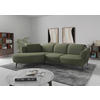 ECKSOFA - Schwarz/Olivgrün, KONVENTIONELL, Textil/Metall (199/309cm) - Sit & More