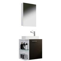 GÄSTEBAD - Anthrazit/Weiß, MODERN, Keramik/Holzwerkstoff (52cm) - MID.YOU