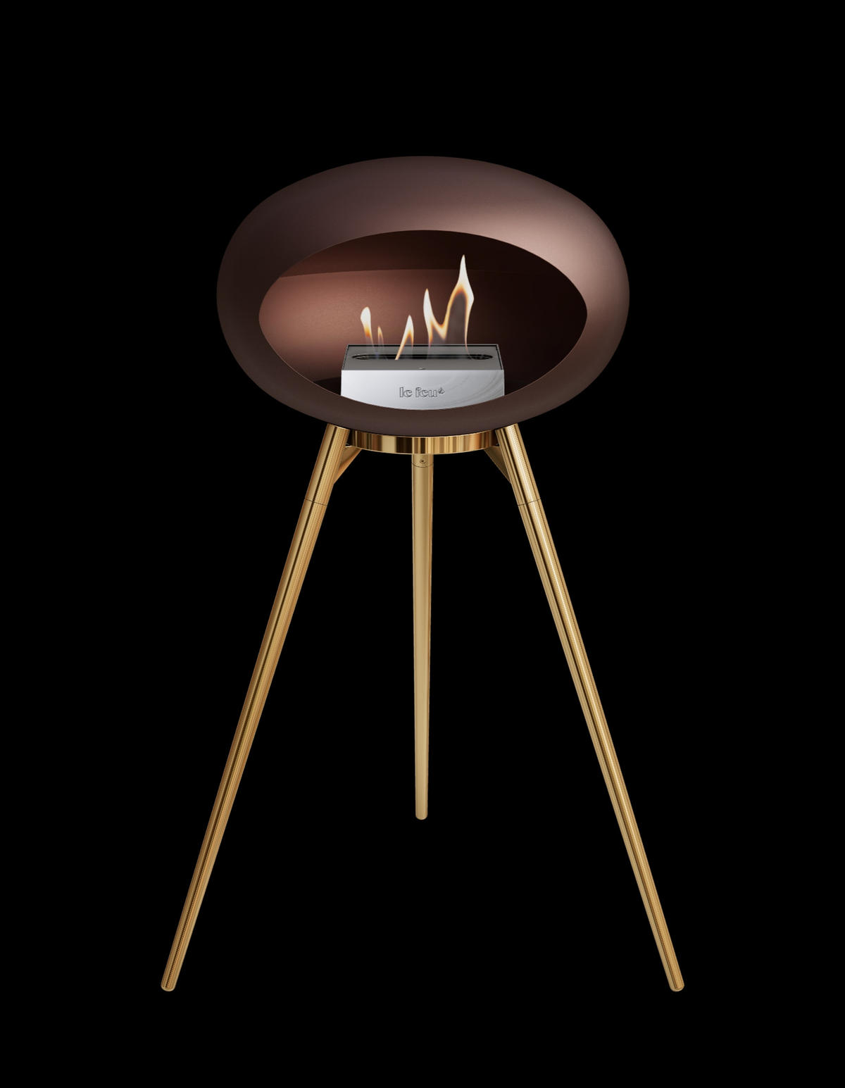 LE FEU DOME KAMIN NA ETANOL - mokka, Basics, metal (59/68/106cm)
