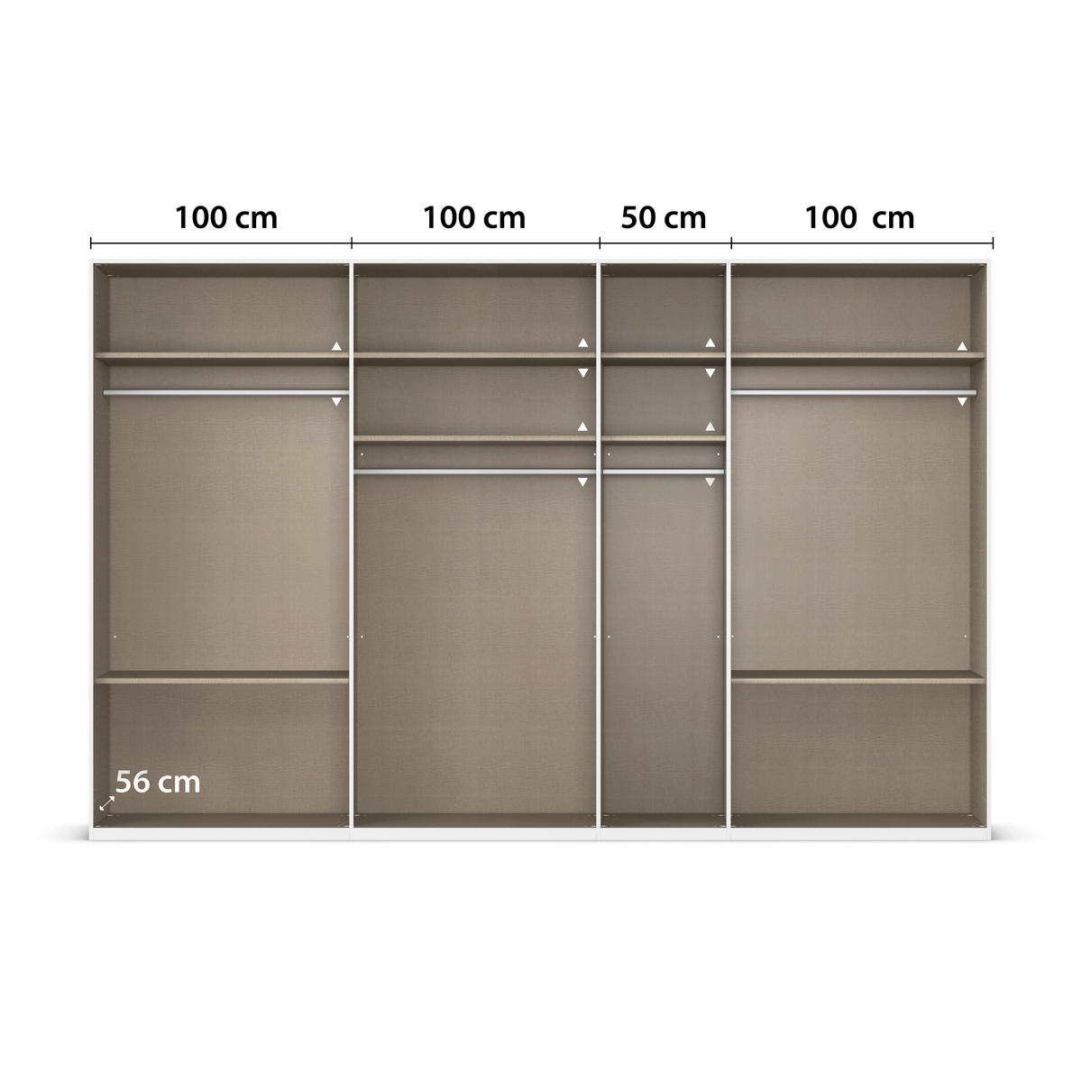 DREHTÜRENSCHRANK 350/235/61 cm,  in Graphitfarben, 7-türig  - Graphitfarben, Basics, Glas/Holzwerkstoff (350/235/61cm) - Novel
