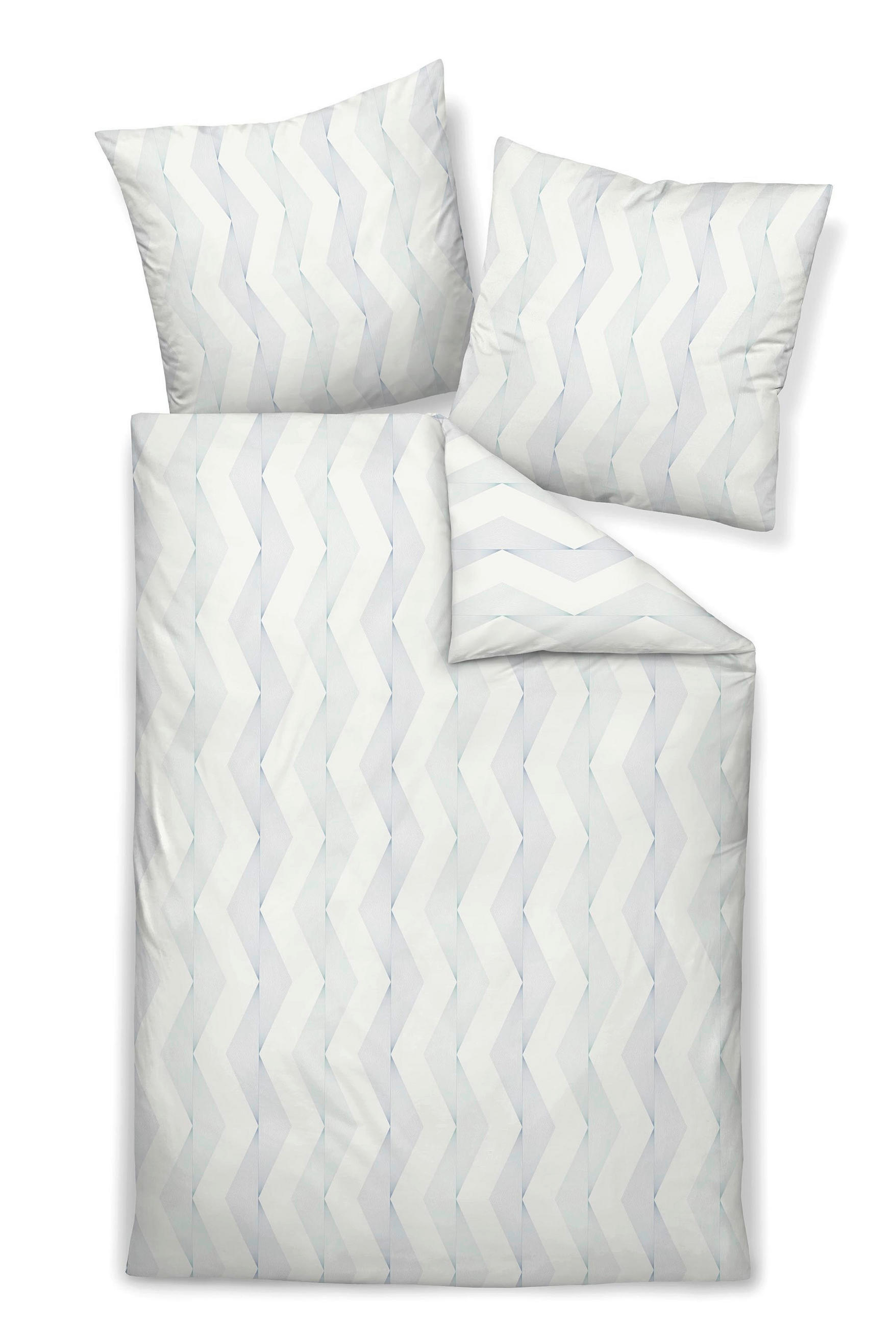 BETTWÄSCHE MILANO Makosatin 155/220 cm  - Hellblau, Basics, Textil (155/220cm) - Janine