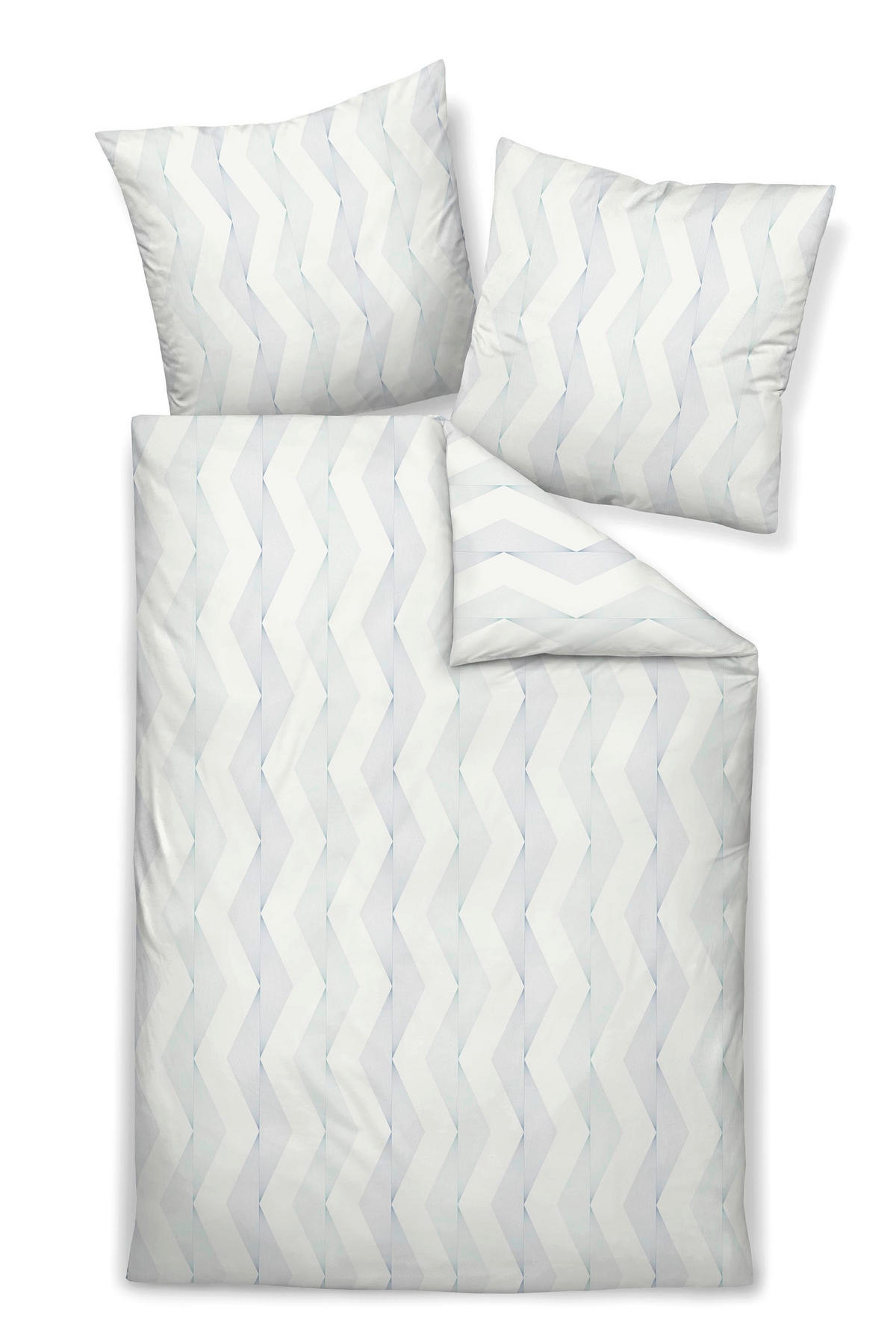 BETTWÄSCHE MILANO Makosatin 155/220 cm  - Hellblau, Basics, Textil (155/220cm) - Janine