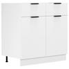 BÄNKSKÅP 80/82/46 cm  i vit  - vit/svart, Trend, trämaterial/plast (80/82/46cm) - MID.YOU