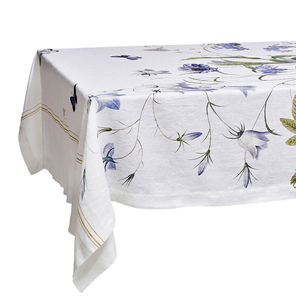 XXXLutz Tischdecke Blue Flower Garden Blau 145x350 cm