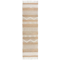 HANDWEBTEPPICH 230/60 cm Creme, Naturfarben  - Creme/Naturfarben, Basics, Textil (230/60cm)