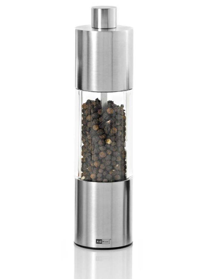 SALZ- ODER PFEFFERMÜHLE CLASSIC MEDIUM  - Edelstahlfarben, Basics, Keramik/Metall (4,5/18/4,5cm) - AdHoc