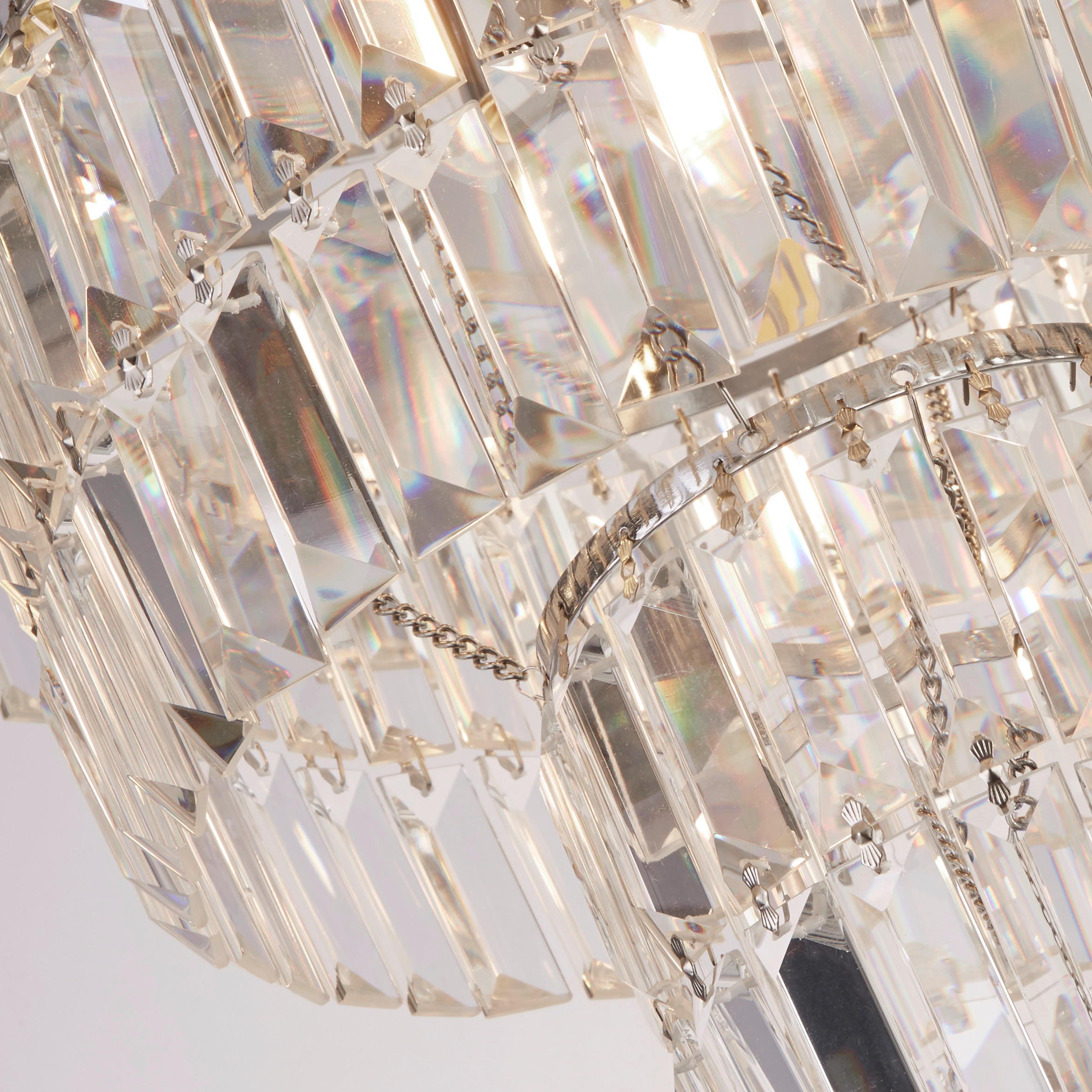 BADEZIMMER-DECKENLEUCHTE EMPIRE 50/45 cm   - Chromfarben, Design, Glas/Metall (50/45cm) - Searchlight