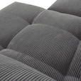 ECKSOFA Dunkelgrau Cord  - Dunkelgrau/Schwarz, KONVENTIONELL, Textil/Metall (311/176cm) - Carryhome