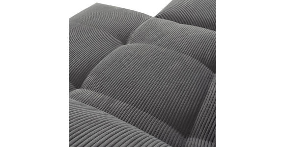 ECKSOFA Dunkelgrau Cord - Dunkelgrau/Schwarz, KONVENTIONELL, Textil/Metall (311/176cm) - Carryhome