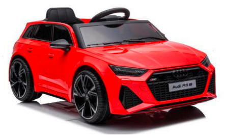 ELEKTRO-KINDERAUTO AUDI RS 6  - Rot, KONVENTIONELL, Kunststoff/Metall (102/60/43cm) - Atrigo