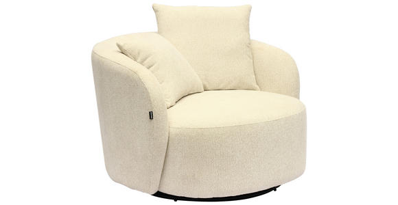 SESSEL in Webstoff Naturfarben  - Schwarz/Naturfarben, Design, Textil/Metall (101/82/97cm) - Carryhome