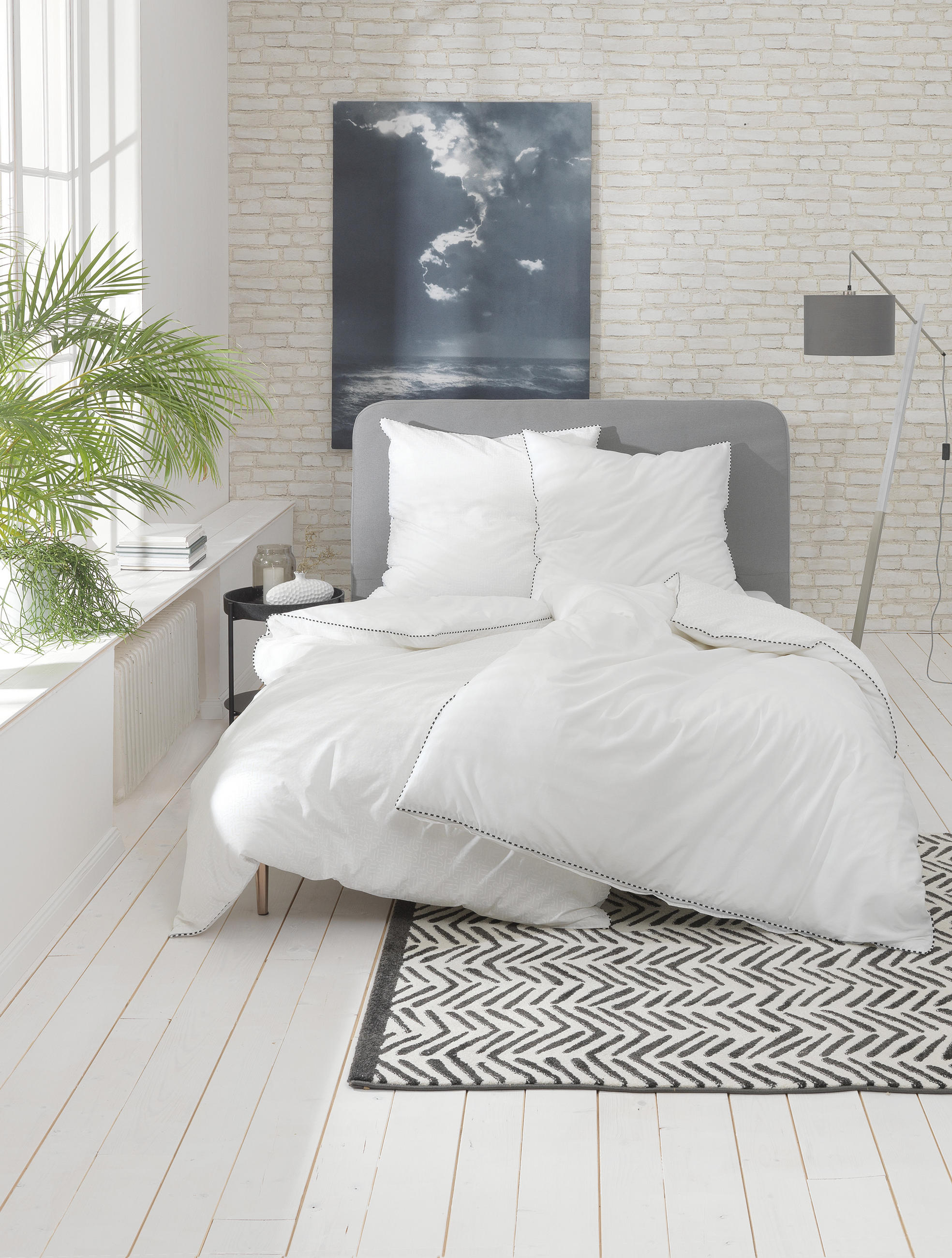 WENDEBETTWÄSCHE E-Scatter Renforcé 140/200 cm  - Weiß, KONVENTIONELL, Textil (140/200cm) - Esprit