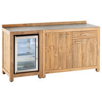 OUTDOORKÜCHE - Edelstahlfarben/Titanfarben, Trend, Holz/Keramik (180/94,7/57,5cm)