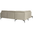 ECKSOFA in Flachgewebe Beige  - Anthrazit/Beige, Design, Textil/Metall (230/254cm) - Ambiente