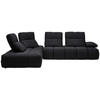 ECKSOFA Struktur Schwarz  - Schwarz, Design, Kunststoff/Textil (233/313cm) - Belluti
