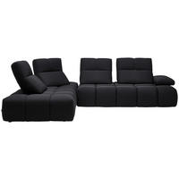 ECKSOFA in Struktur Schwarz  - Schwarz, Design, Kunststoff/Textil (233/313cm) - Emilio Belluti