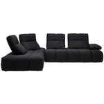 ECKSOFA in Struktur Schwarz  233/313 cm  - Schwarz, Design, Kunststoff/Textil (233/313cm) - Emilio Belluti
