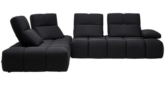 ECKSOFA in Struktur Schwarz 233/313 cm - Schwarz, Design, Kunststoff/Textil (233/313cm) - Emilio Belluti