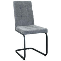 STUHL - Hellgrau/Schwarz, MODERN, Textil/Metall (43/92/56cm) - MID.YOU