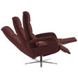 RELAXSESSEL in Leder Beere  - Edelstahlfarben/Beere, Design, Leder/Metall (76/119/86cm) - Dieter Knoll