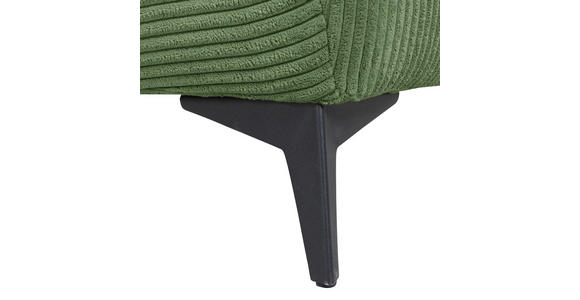 ECKSOFA  in Cord Olivgrün  176/311 cm  - Schwarz/Olivgrün, KONVENTIONELL, Textil/Metall (176/311cm) - Carryhome