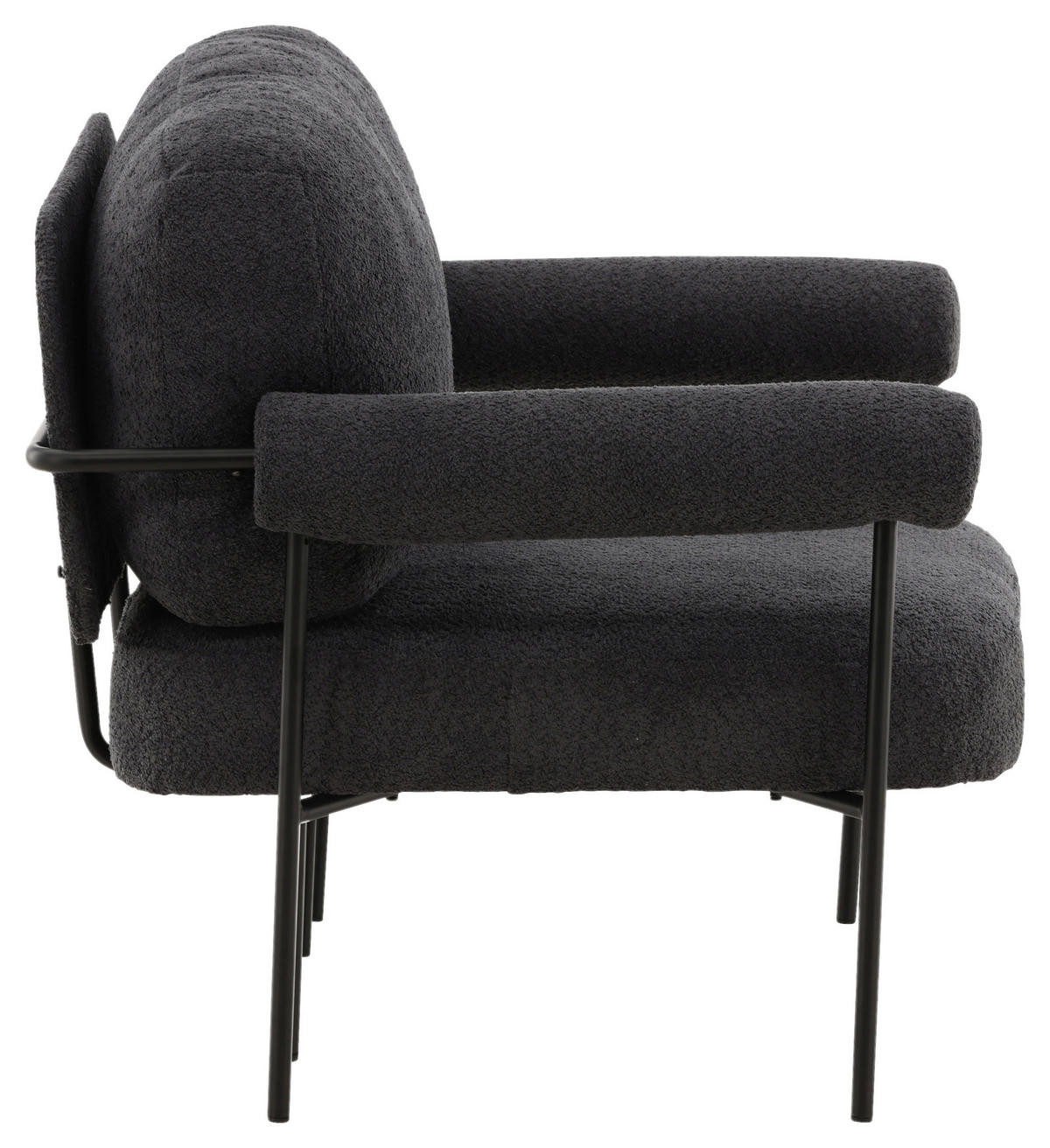 SESSEL in  - Schwarz, Design, Kunststoff/Textil (95/83/87cm) - Livetastic