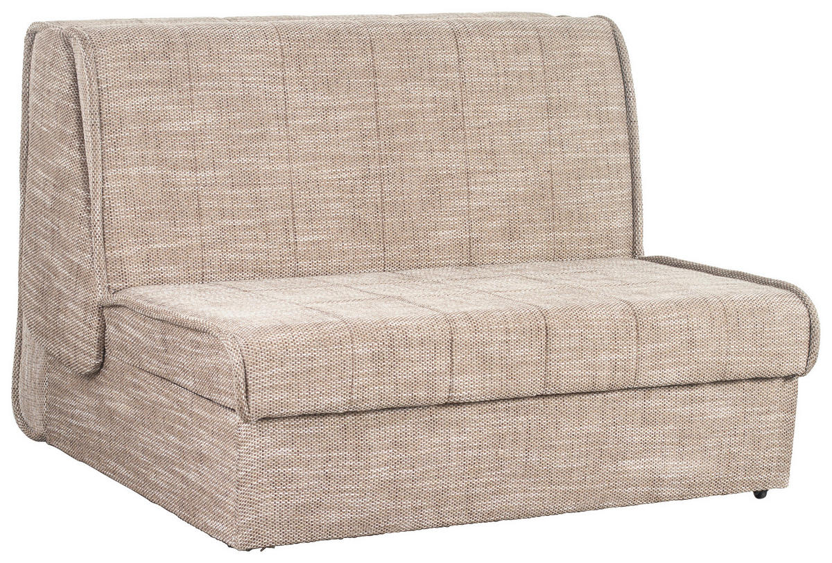 Dvosed z ležiščem,  rjava tekstil  - črna/rjava, Konvencionalno, tekstil (126/87/110cm) - Boxxx