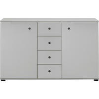 SIDEBOARD  130/83/41 cm 4 Schublade(n)  - Schwarz/Weiß, KONVENTIONELL, Holzwerkstoff/Kunststoff (130/83/41cm) - Boxxx